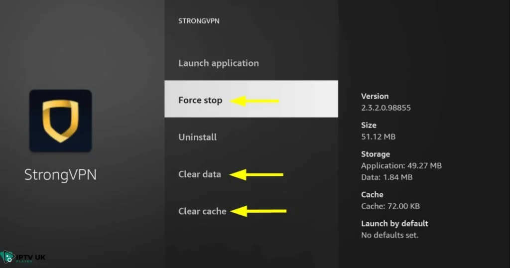 Clear cache to reduce Firestick buffering