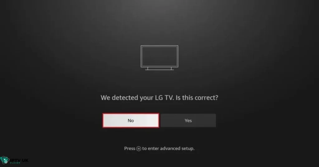A Firestick remote with the home button highlighted and a TV screen showing the successful pairing confirmation message.