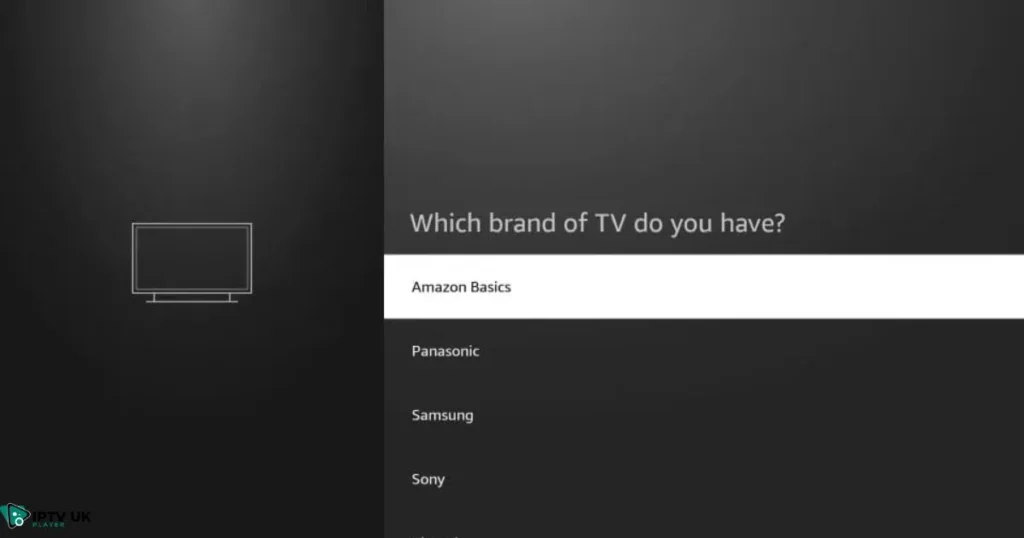 A Firestick remote with the home button highlighted and a TV screen showing the successful pairing confirmation message.