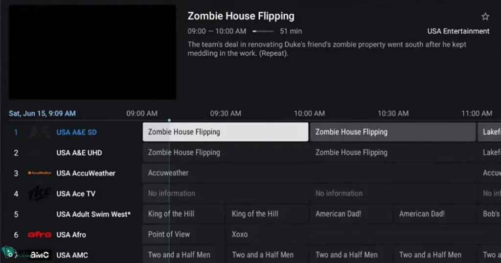 Entering an EPG URL in IPTV settings to load TV schedules.