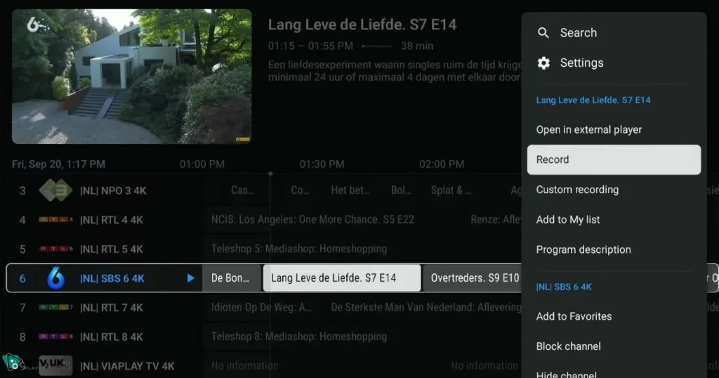 how IPTV with recording works, including storage and playback options