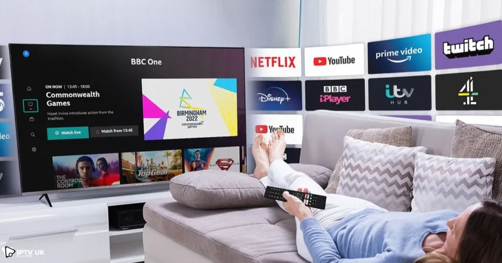 Watch Live TV Without Aerial UK on various devices using streaming services.