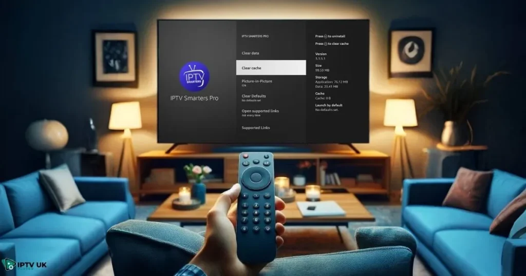 Clear Cache to fix buffering on IPTV.