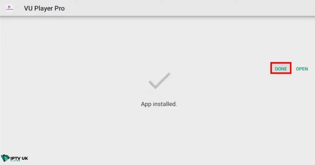 Done button clicked to finalize the installation.