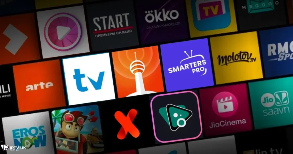 IPTV comparison table featuring best IPTV UK providers with ratings and prices in 2025