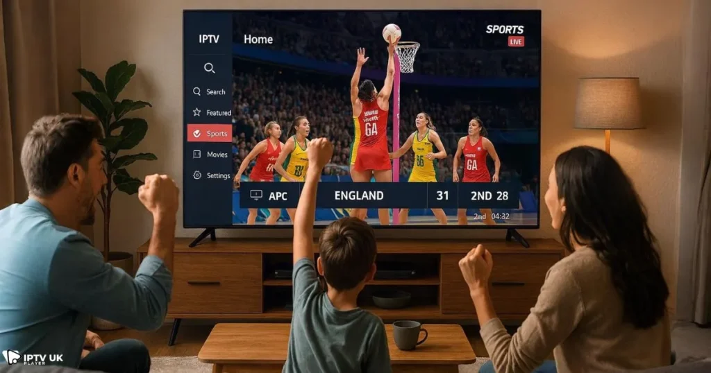 Watch England Netball live on IPTV with Smart TV setup