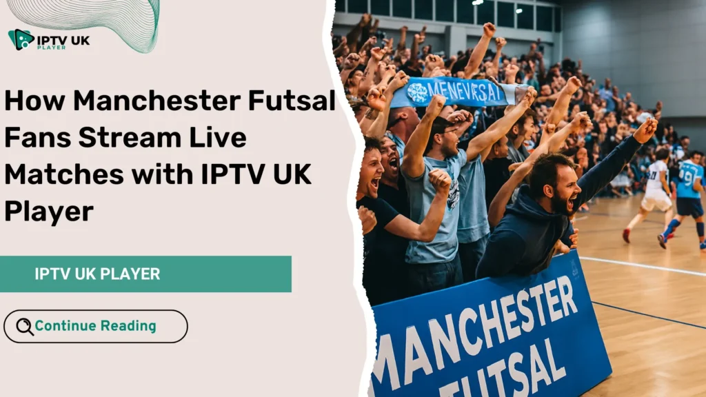 Manchester futsal fans celebrating during a live futsal match in the UK
