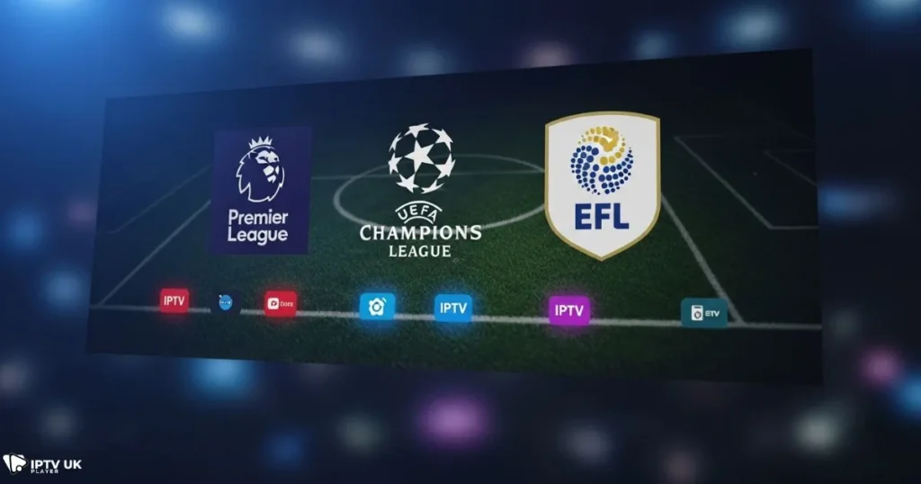 Premier League and European football leagues available on IPTV UK Player