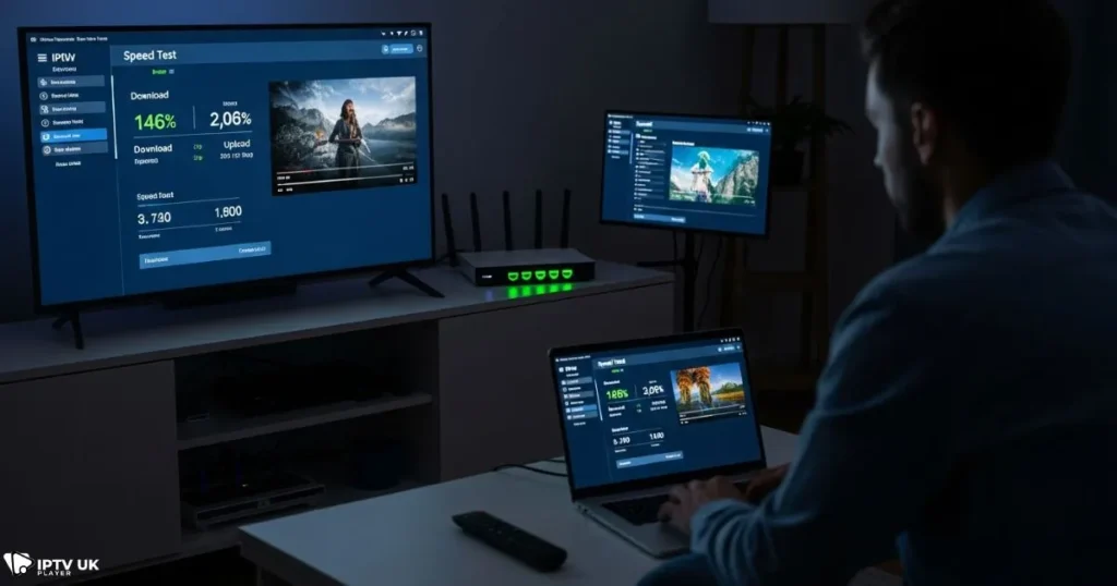 Viewer testing best IPTV speed for smooth and stable streaming experience.