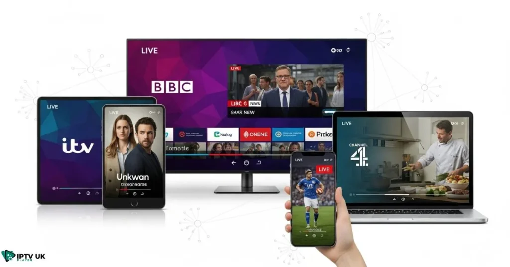 V channels like BBC and ITV.