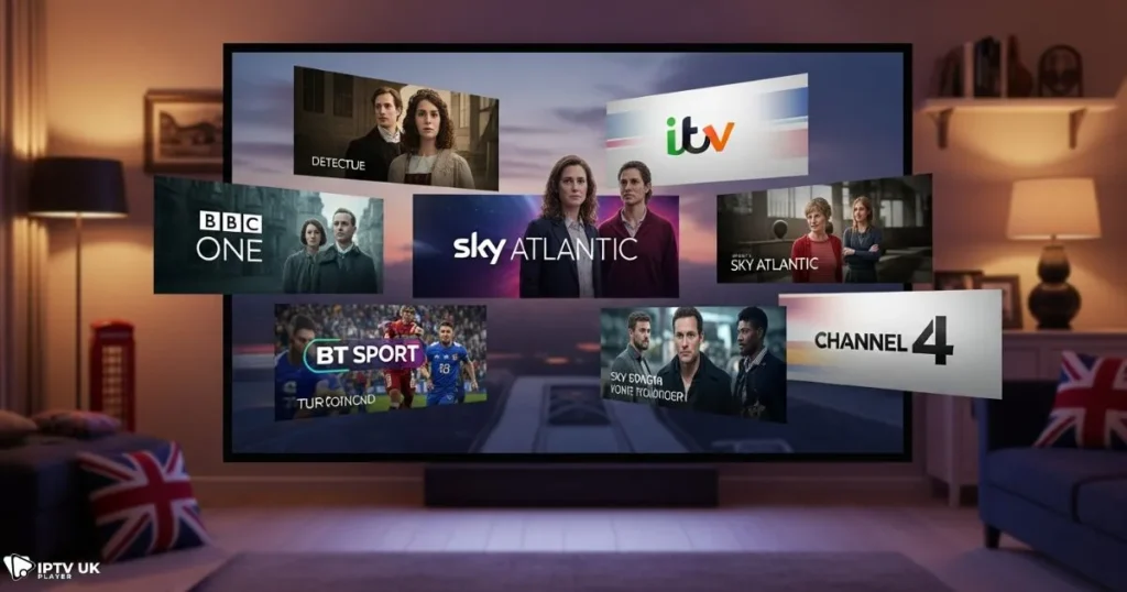 Premium British IPTV channels available through the best iptv uk service
