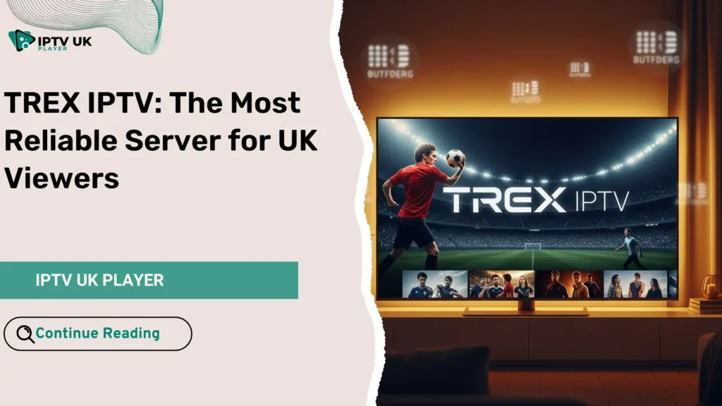 Modern British living room streaming smoothly on trex iptv server with stable iptv connection.