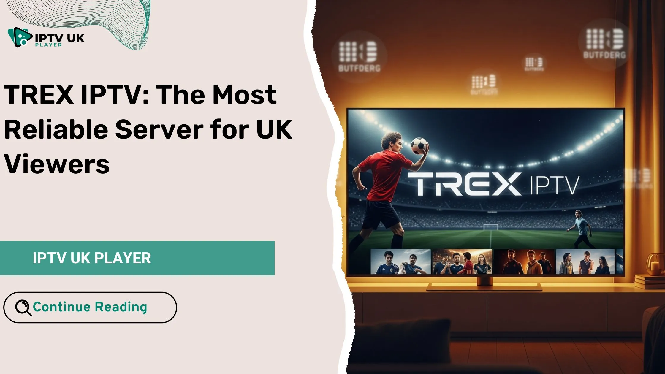Modern British living room streaming smoothly on trex iptv server with stable iptv connection.