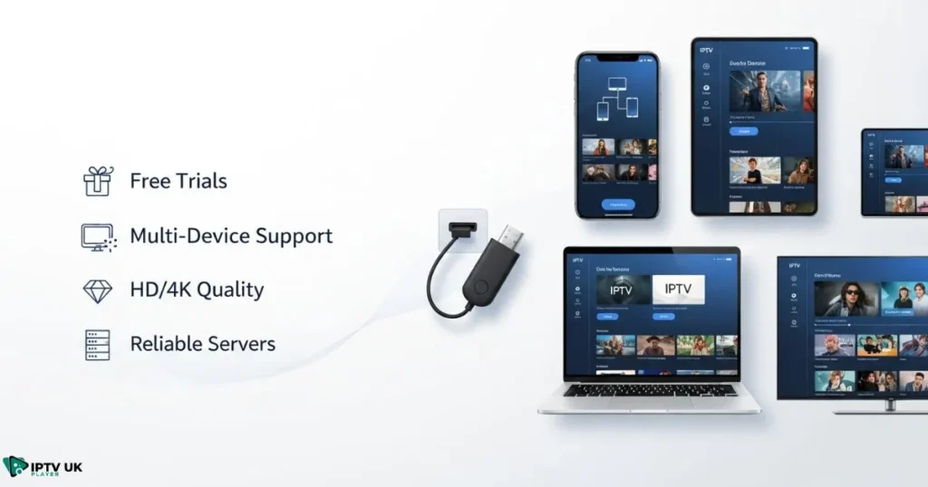 Guide showing how to select the right iptv uk service with multi device support and trial options.