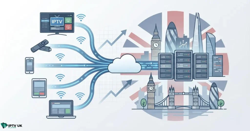 UK IPTV subscription growth across multiple devices