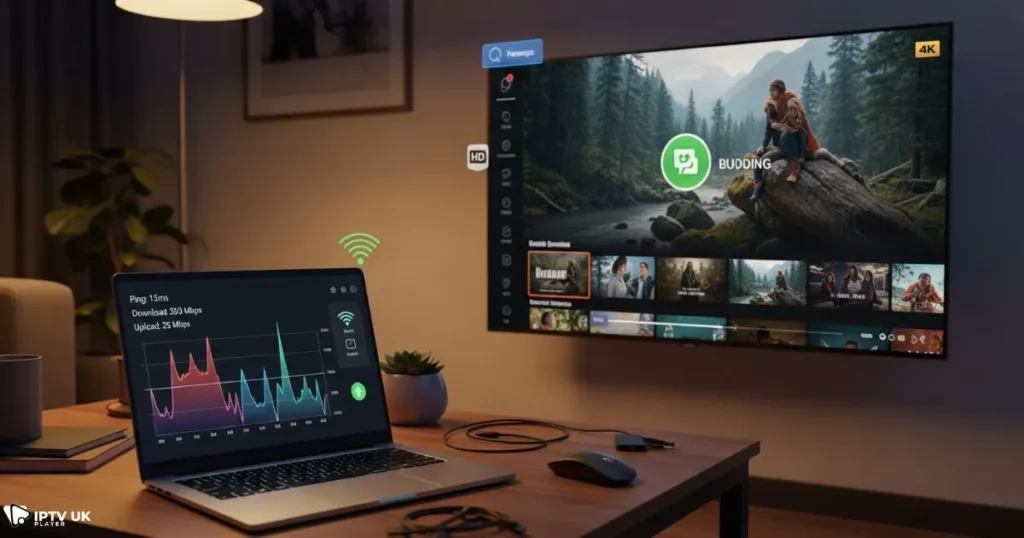 Stable streaming performance demonstration for an iptv uk service