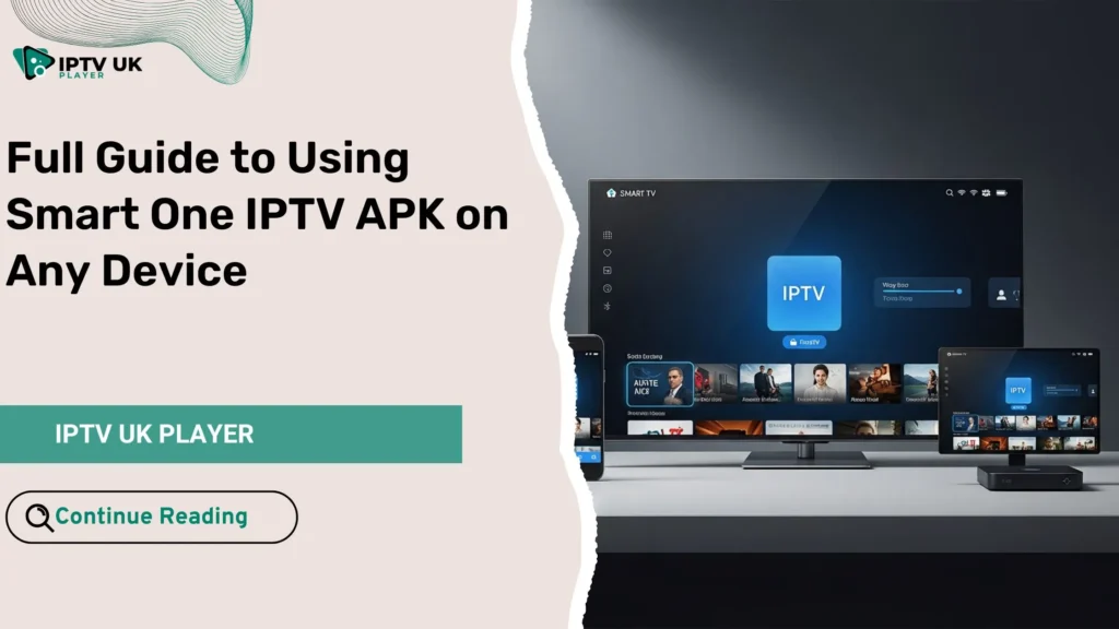 smart one iptv apk interface displayed across multiple devices