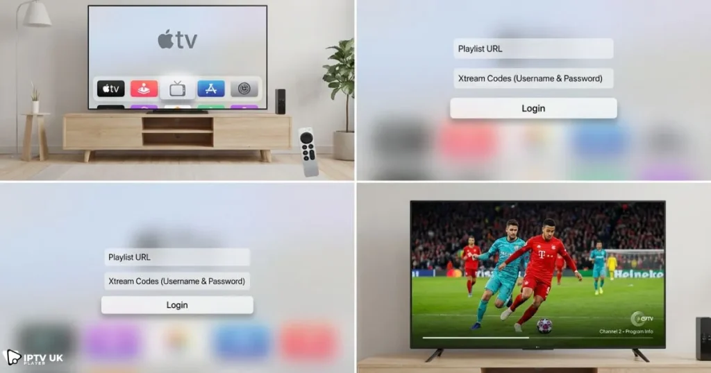 iptv player apple tv setup process on Apple TV device