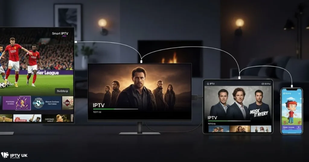 Best IPTV UK service supporting multi-device and multi-connection streaming