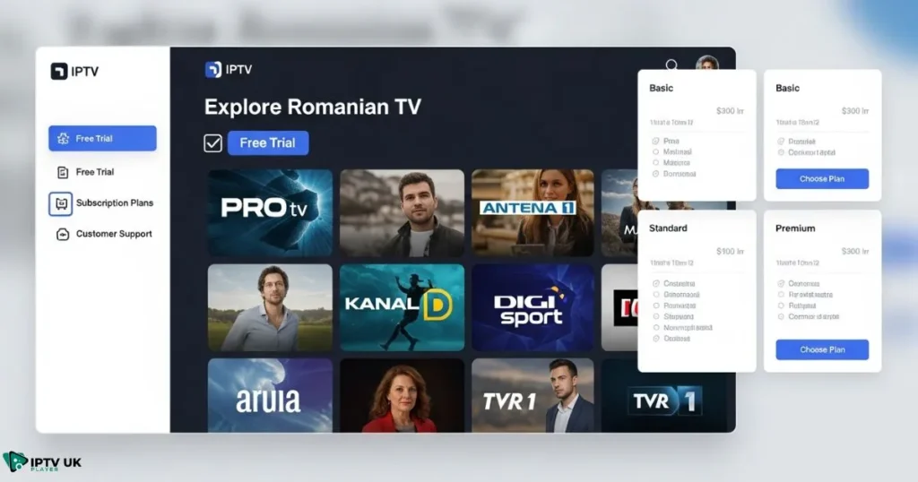 iptv romania subscription with free trial and Romanian live TV access
