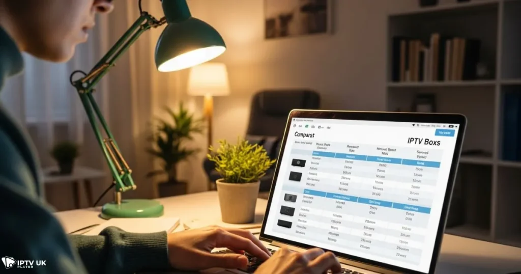 User researching the best iptv player options for UK viewers