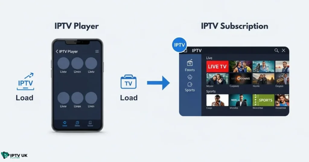 how a free iptv player app works with an IPTV subscription