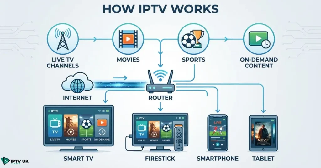 How IPTV providers deliver IPTV service UK through internet streaming