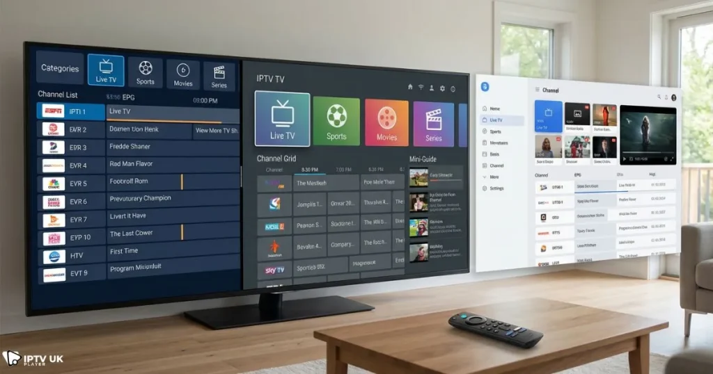 best iptv app firestick comparison with channel guide and live TV