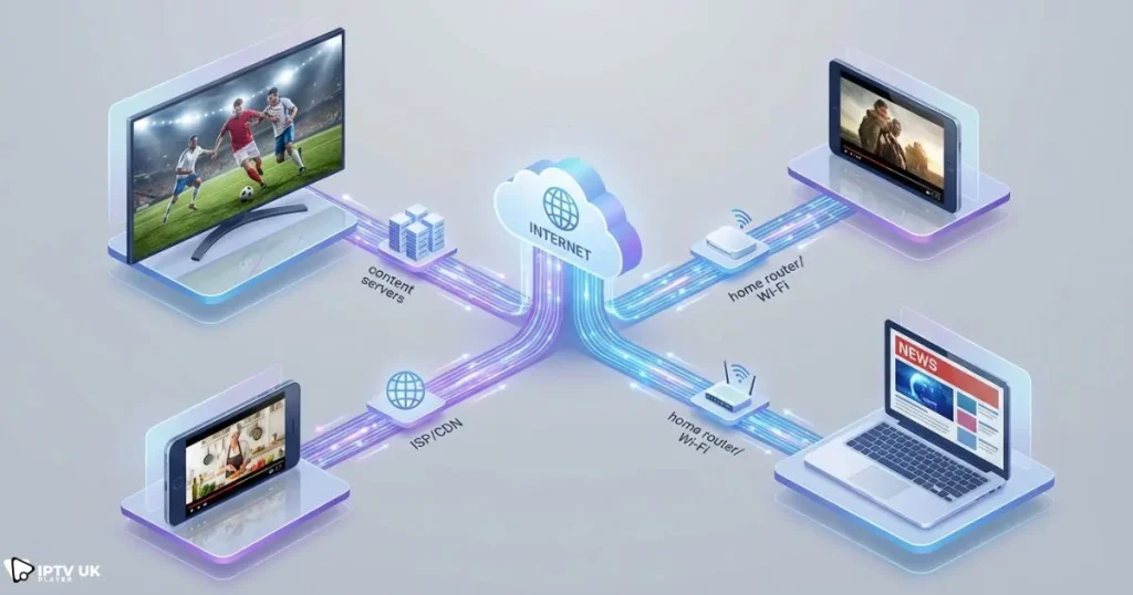 How IPTV service providers deliver TV content over the internet in the UK