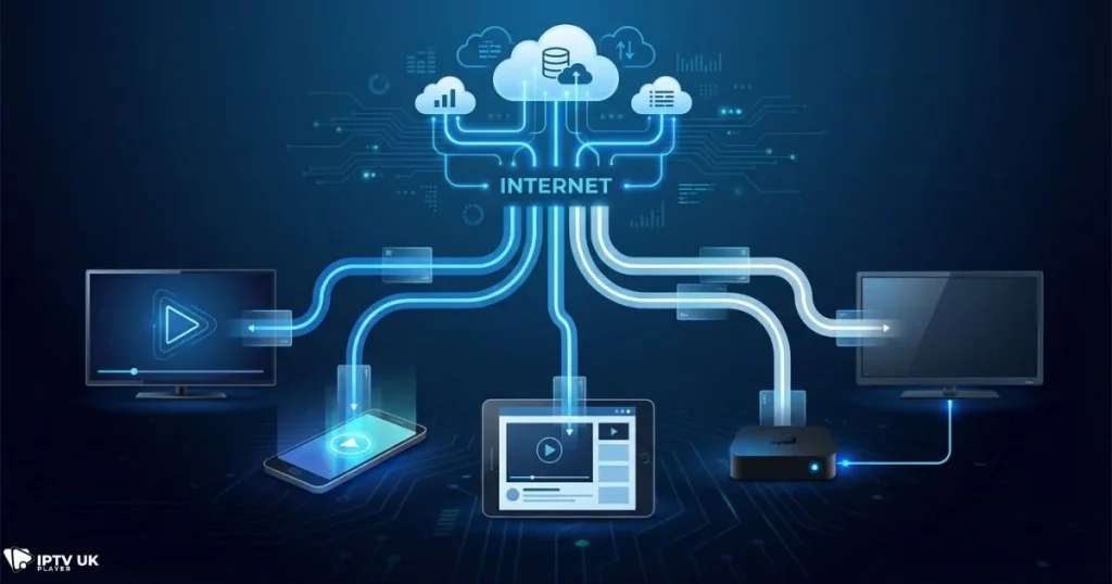 How an IPTV streaming service works for UK viewers using internet-based TV