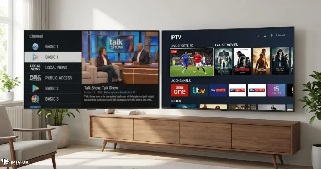 UK IPTV comparison showing differences between IPTV UK providers and features