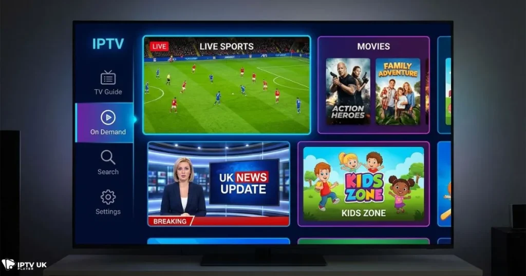 Wide selection of IPTV channels UK viewers enjoy with a premium IPTV subscription