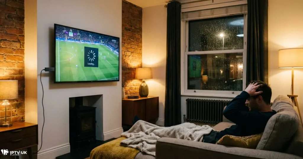 IPTV buffering Firestick issue during peak evening hours in the UK