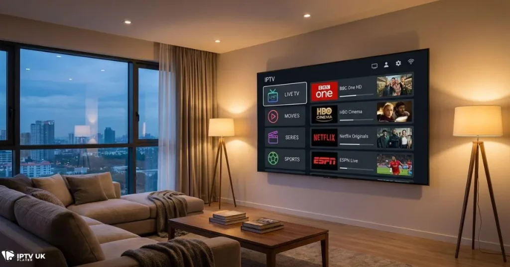 smart iptv subscription experience on iptv smart tv with organized channels