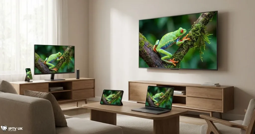 Premium IPTV streaming across multiple devices with high-quality performance