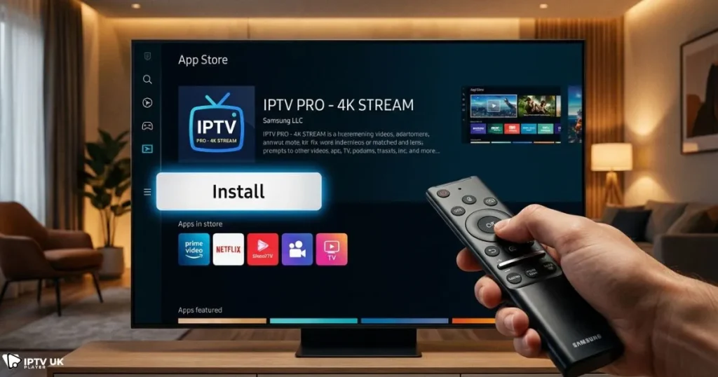 smart iptv samsung installation screen on smart TV