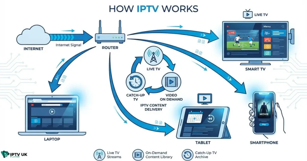 iptv legality uk explained through streaming technology diagram