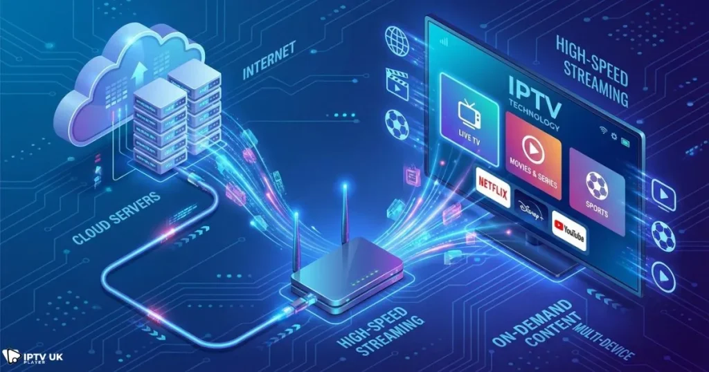 how a uk iptv service works through internet streaming technology