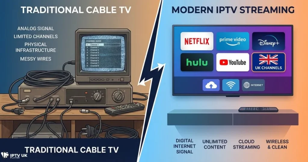 affordable iptv uk compared to traditional cable tv setup