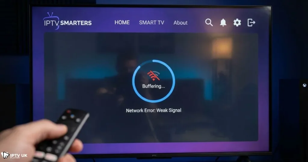 iptv smarters buffering issue on smart tv interface