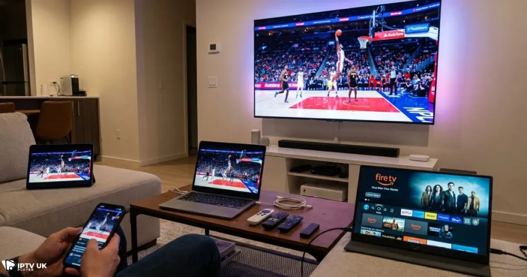 multi-device iptv streaming across smart tv phone tablet and laptop