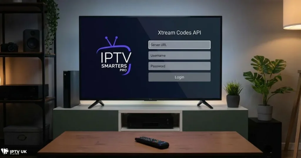 iptv smarters pro login screen using Xtream Codes API