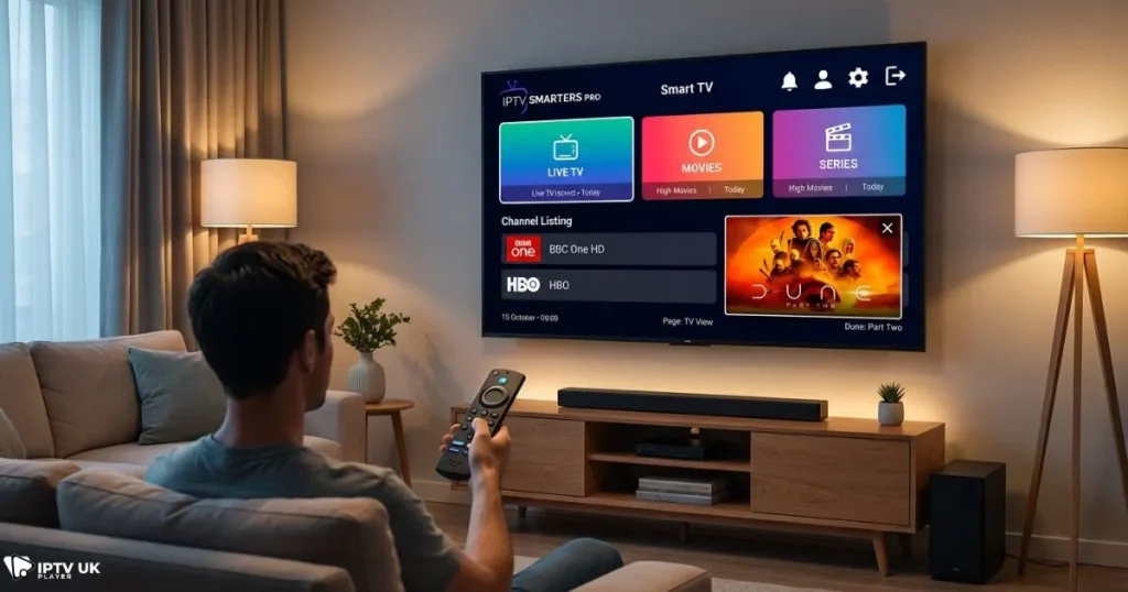 firestick IPTV app guide showing live TV and VOD streaming performance