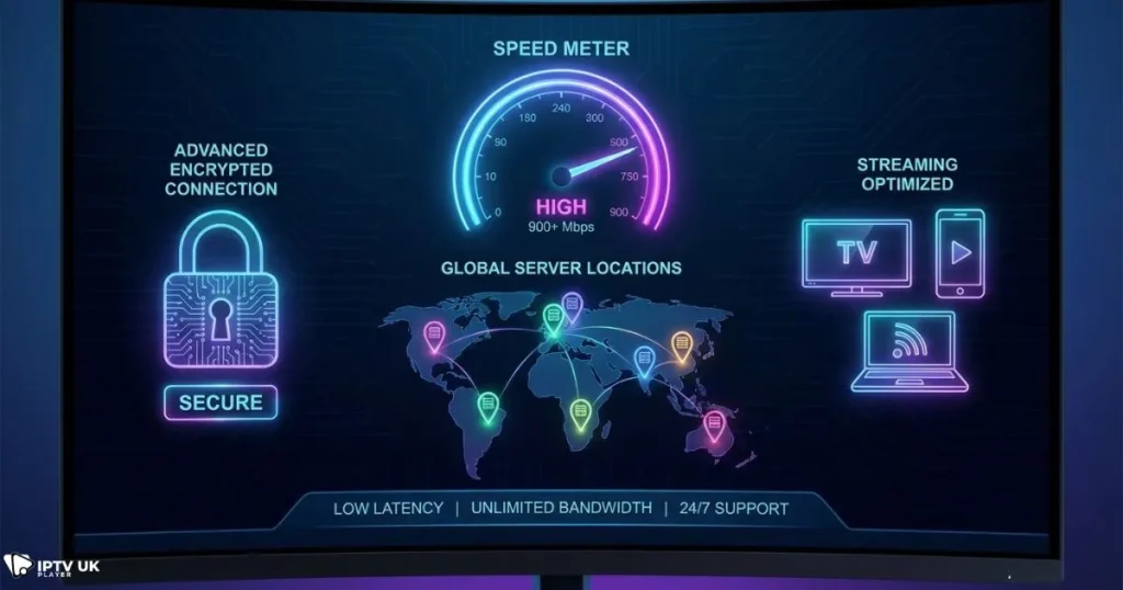 fastest vpn iptv features including speed and global servers