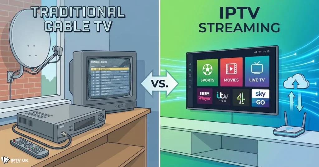 comparison between traditional television and best iptv service uk streaming technology